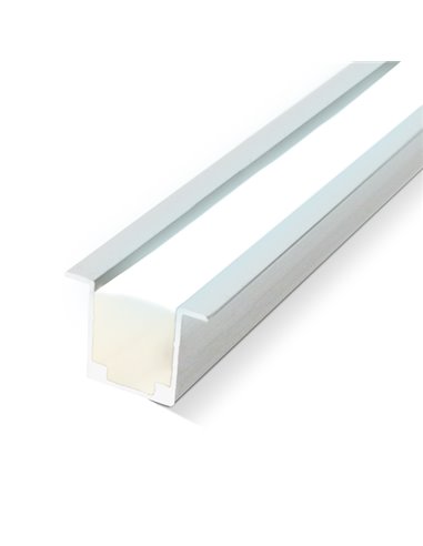 Perfil de aluminio para neón LED 24V/220V con alas 2 metros, 16x10mm (LM3054)