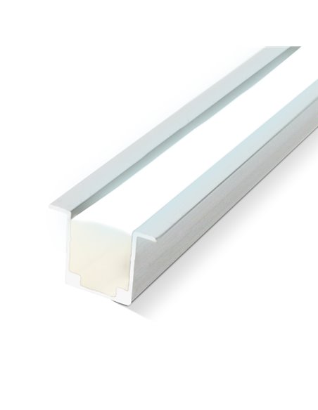 Profilé en aluminium pour néon LED 24V/220V avec ailettes, 2 mètres, 16x10mm (LM3054)