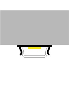 Perfil de superficie para tiras LED FLEXIBLE aluminio con difusor y accesorios 2 metros, 18x7mm 2