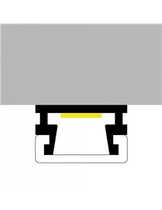Perfil superficie para tiras LED SLIM aluminio con difusor y accesorios 2 metros, 12x7,5mm 2