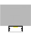 Perfil superficie para tiras LED MINIM aluminio con difusor y accesorios 2 metros, 23,5x9,8mm