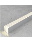Perfil superficie para tiras LED JESF aluminio con difusor y accesorios 2 metros, 14,5x14,5mm
