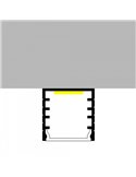 Perfil superficie para tiras LED JESF aluminio con difusor y accesorios 2 metros, 14,5x14,5mm