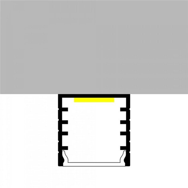 Perfil superficie para tiras LED JESF aluminio con difusor y accesorios 2 metros, 14,5x14,5mm