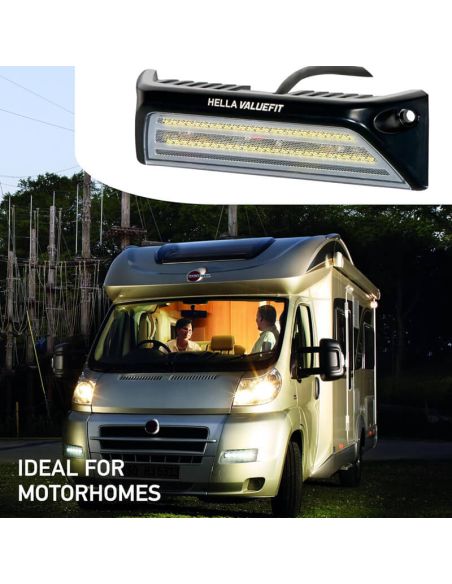 Barra de luz LED para iluminação externa de caravanas e caminhões de bombeiros, 2000 lúmens, 12-24 V, IP69K, 1 GB 357 098-001