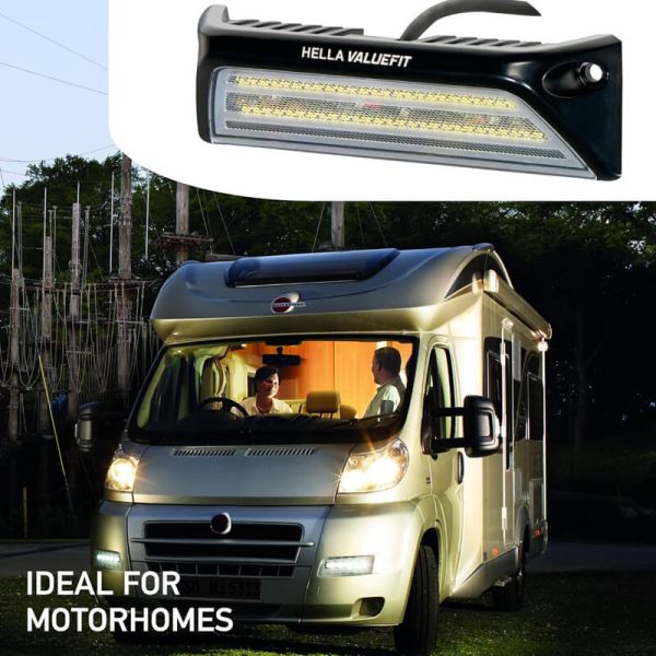 Barra de luz LED para iluminação externa de caravanas e caminhões de bombeiros, 2000 lúmens, 12-24 V, IP69K, 1 GB 357 098-001