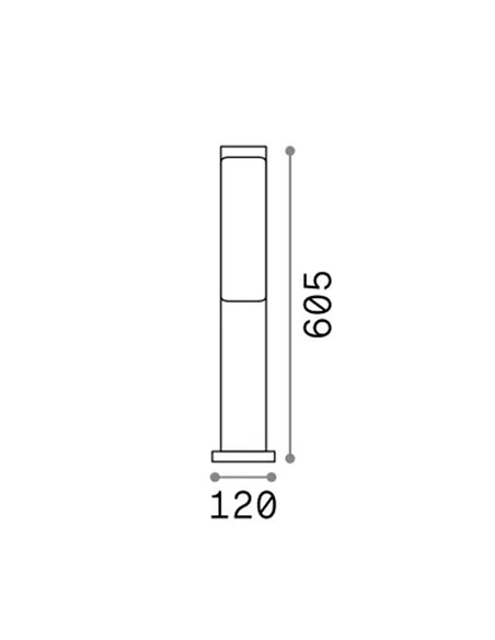 Candeeiro de chão exterior Etere em antracite ou castanho