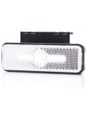 Soportes Galibo delantero LED y reflectante rectangular blanco con logo luminoso was y soportes 12V-24V A IA W254