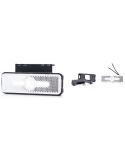 Soportes Galibo delantero LED y reflectante rectangular blanco con logo luminoso was y soportes 12V-24V A IA W254