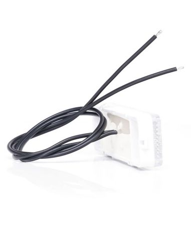 Suportes traseiros, LED frontal e refletor retangular branco com logotipo iluminado e suportes de 12V-24V A IA W254