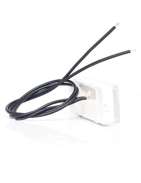 Trasera Soportes Galibo delantero LED y reflectante rectangular blanco con logo luminoso was y soportes 12V-24V A IA W254