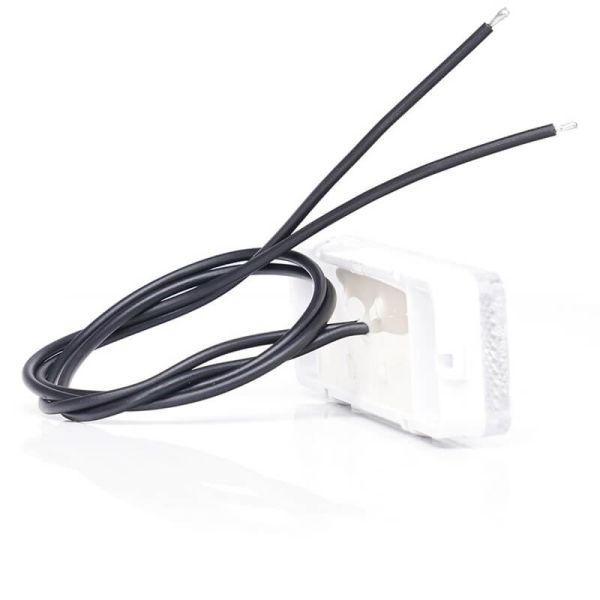 Trasera Soportes Galibo delantero LED y reflectante rectangular blanco con logo luminoso was y soportes 12V-24V A IA W254