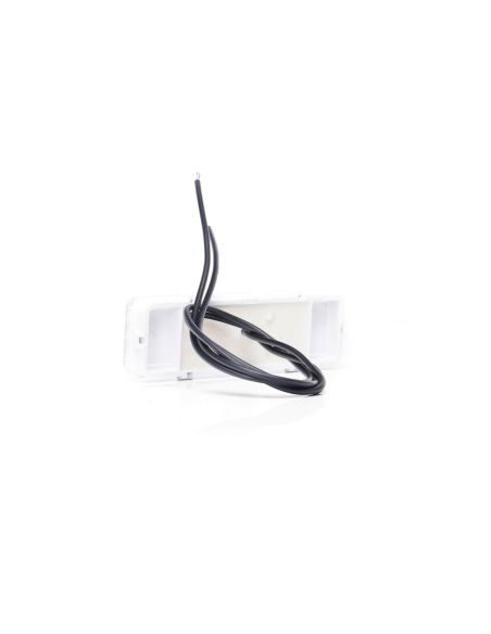 Soportes Galibo delantero LED y reflectante rectangular blanco con logo luminoso was y soportes 12V-24V A IA W254