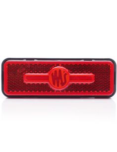 Galibo trasero LED y reflectante rectangular rojo con logo luminoso was y soportes 12V-24V R1 IA W254 2