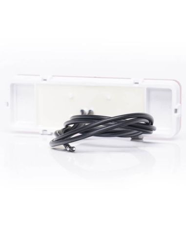Trasera Galibo trasero LED y reflectante rectangular rojo con logo luminoso was y soportes 12V-24V R1 IA W254