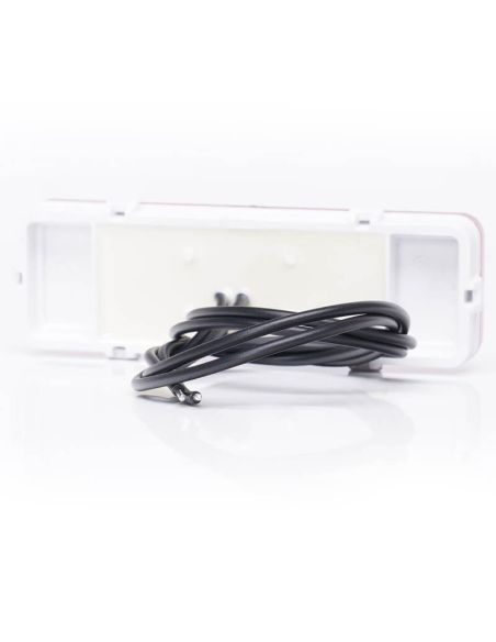 Trasera Galibo trasero LED y reflectante rectangular rojo con logo luminoso was y soportes 12V-24V R1 IA W254