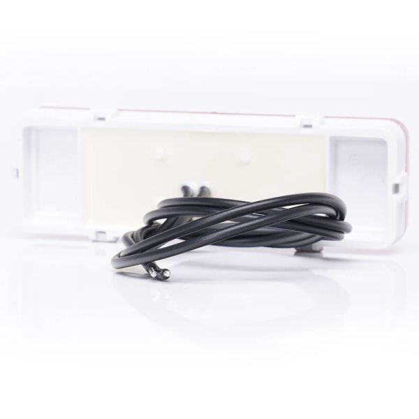 Trasera Galibo trasero LED y reflectante rectangular rojo con logo luminoso was y soportes 12V-24V R1 IA W254