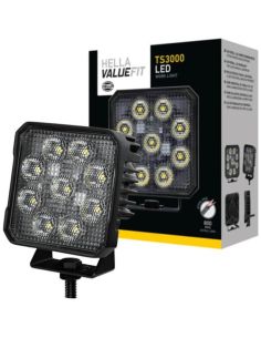 Farol de trabalho LED quadrado Hella Value Fit TS3000 de 3000 lúmens