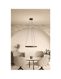 Luminária pendente TRABUCO LED com controle por gestos Ø550mm 19W 2650lm CCT dimerizável preta/bronze 2