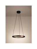 Lámpara colgante LED con control por gestos TRABUCO Ø550mm 19W 2650Lm CCT regulable negro/bronce