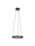 Lámpara colgante LED con control por gestos TRABUCO Ø800mm 25W 3860 lm CCT regulable negro/marrón