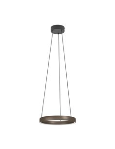 Lámpara colgante LED con control por gestos TRABUCO Ø800mm 25W 3860 lm CCT regulable negro/marrón