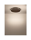 Luminária de teto TRABUCO LED com controle por gestos Ø600mm 10W 2100 lm CCT dimerizável preta/bronze
