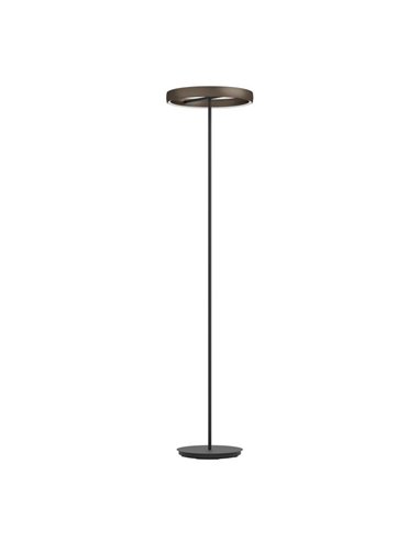 Lámpara de pie LED con control por gestos TRABUCO 1750mm, 2x19W 4800Lm CCT regulable negro/bronce