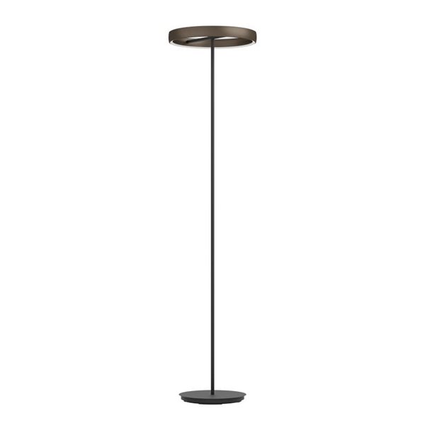 Lámpara de pie LED con control por gestos TRABUCO 1750mm, 2x19W 4800Lm CCT regulable negro/bronce
