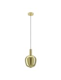 Lámpara colgante LED decorativa con control por gestos FRUITERA Ø250mm 6W 1000Lm, CCT regulable latón cepillado