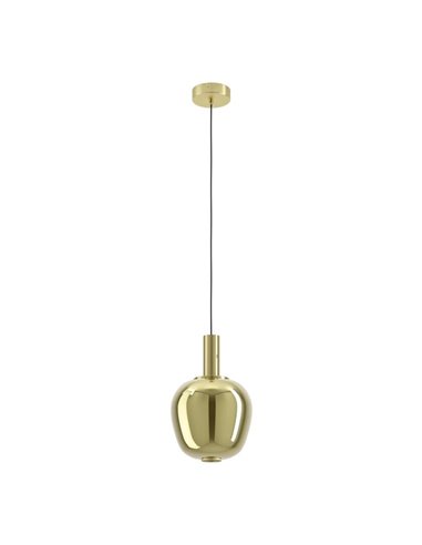 Lámpara colgante LED decorativa con control por gestos FRUITERA Ø250mm 6W 1000Lm, CCT regulable latón cepillado