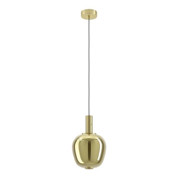 Lámpara colgante LED decorativa con control por gestos FRUITERA Ø250mm 6W 1000Lm, CCT regulable latón cepillado