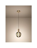 Lámpara colgante LED decorativa con control por gestos FRUITERA Ø210mm 5,5W 760Lm, CCT regulable latón cepillado