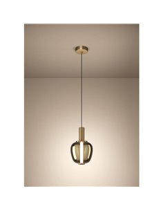 Lámpara colgante LED decorativa con control por gestos FRUITERA Ø210mm 5,5W 760Lm, CCT regulable latón cepillado 2