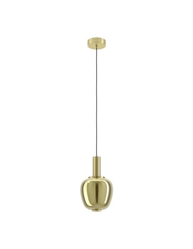 Lámpara colgante LED decorativa con control por gestos FRUITERA Ø210mm 5,5W 760Lm, CCT regulable latón cepillado