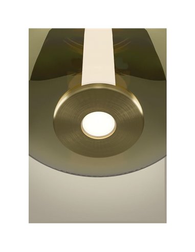 Lámpara colgante LED decorativa con control por gestos FRUITERA Ø210mm 5,5W 760Lm, CCT regulable latón cepillado