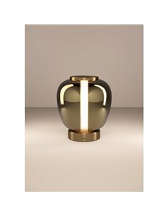 Lámpara de sobremesa LED decorativa con control por gestos FRUITERA 5W 760Lm, CCT regulable latón cepillado 2