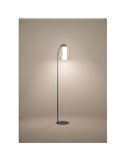 Lámpara de pie LED con control por gestos MENORCA 1650mm 7W+1,6W 700Lm, CCT regulable negro níquel satinado