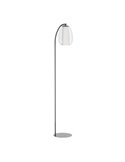 Lámpara de pie LED con control por gestos MENORCA 1650mm 7W+1,6W 700Lm, CCT regulable negro níquel satinado