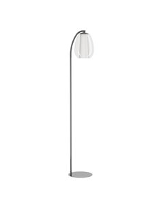 Lámpara de pie LED con control por gestos MENORCA 1650mm 7W+1,6W 700Lm, CCT regulable negro níquel satinado