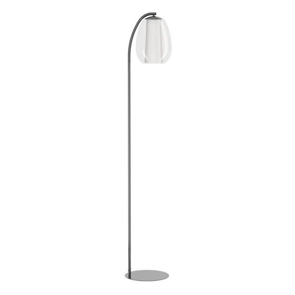Lámpara de pie LED con control por gestos MENORCA 1650mm 7W+1,6W 700Lm, CCT regulable negro níquel satinado