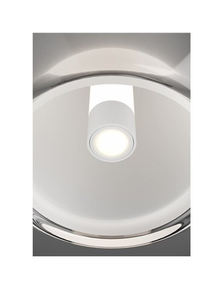 Lámpara de pie LED con control por gestos MENORCA 1650mm 7W+1,6W 700Lm, CCT regulable negro níquel satinado