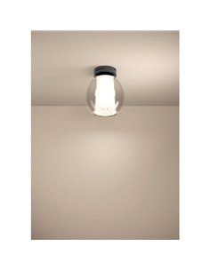 Plafón LED de techo MENORCA Ø205mm 5,5W+1,6W 600Lm CCT regulable negro/níquel satinado con mando incluido 2