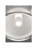 Luminária de teto LED MENORCA Ø205mm 5,5W+1,6W 600lm CCT dimerizável preta/níquel acetinado com controle remoto incluso