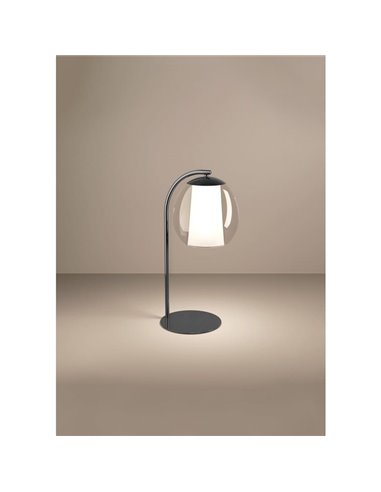 Lámpara de sobremesa LED con control por gestos MENORCA 5,5W+1,6W 600Lm CCT regulable negro/níquel satinado