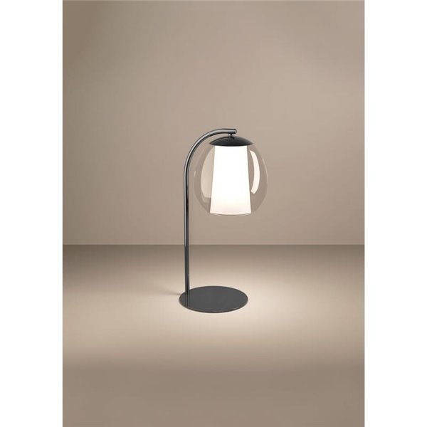 Lámpara de sobremesa LED con control por gestos MENORCA 5,5W+1,6W 600Lm CCT regulable negro/níquel satinado