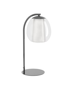 Lampe de table LED MENORCA avec commande gestuelle 5,5 W + 1,6 W, 600 lm, température de couleur variable, noir/nickel satiné