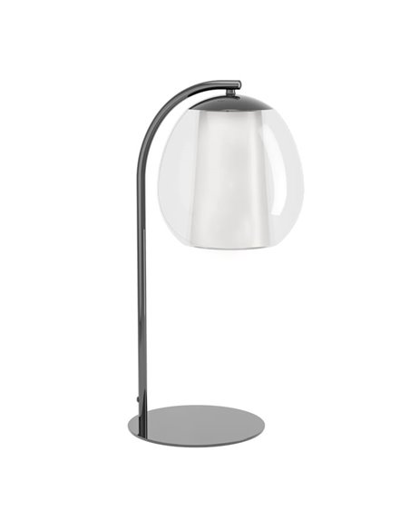 Lampe de table LED MENORCA avec commande gestuelle 5,5 W + 1,6 W, 600 lm, température de couleur variable, noir/nickel satiné
