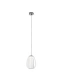 Lámpara colgante LED con control por gestos MENORCA Ø220mm 7W+1,6W 700Lm CCT regulable negro/níquel satinado
