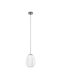 Lámpara colgante LED con control por gestos MENORCA Ø220mm 7W+1,6W 700Lm CCT regulable negro/níquel satinado